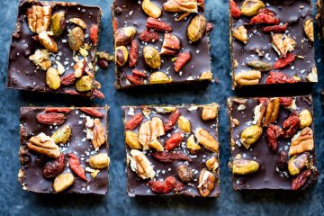 brownies with nuts on top