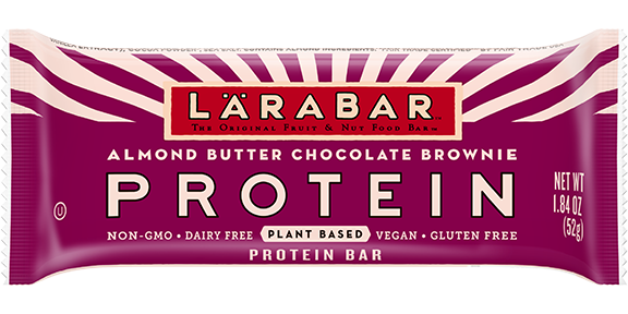 almond butter chocolate brownie larabar protein bar