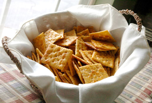 fried crackers in a basket