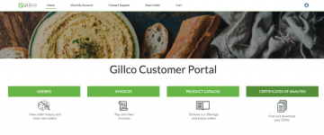 Gillco Ingredients Customer Portal