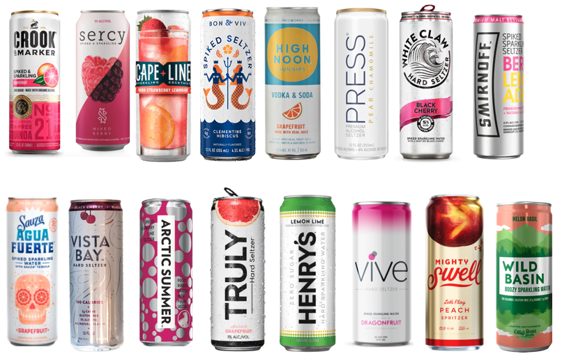 hard seltzer cans