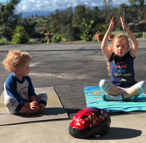 kids doing yoga