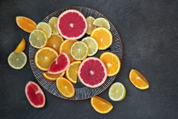 Citrus laying on a plate