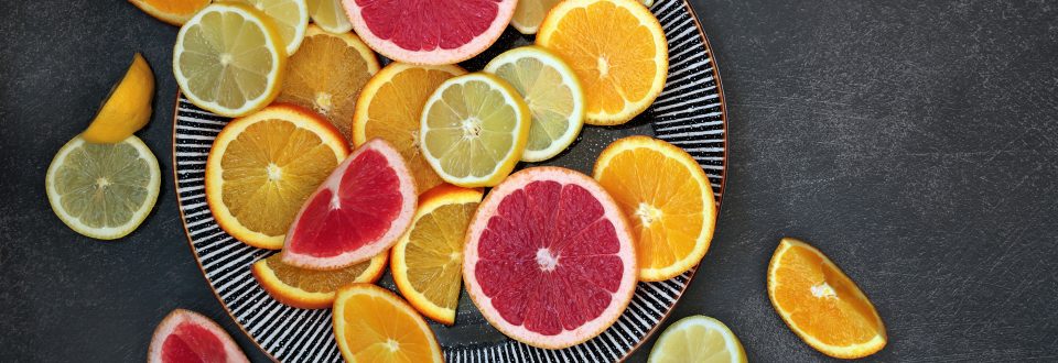 Citrus laying on a plate