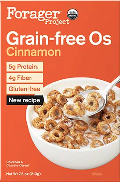 box of forager cinnamon cereal