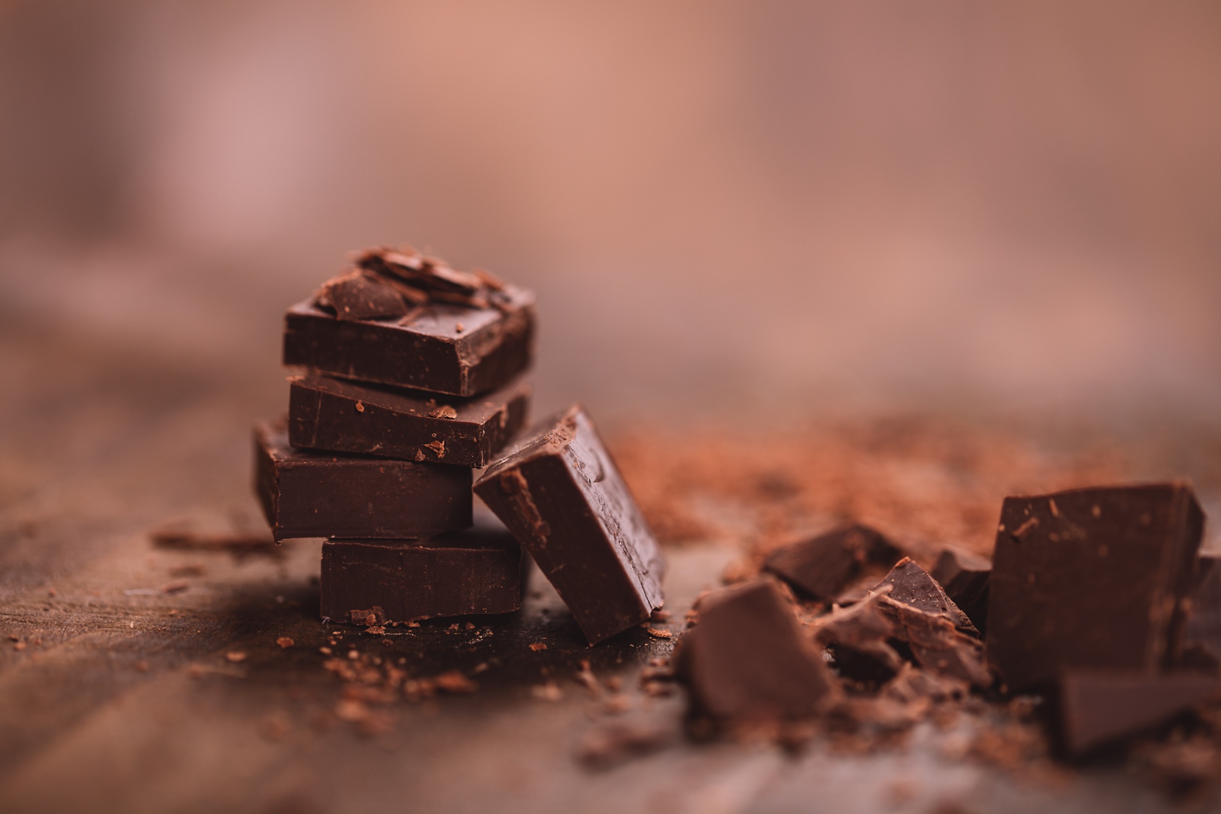 Chopped chocolate bars and shavings from a frozen food ingredient supplier