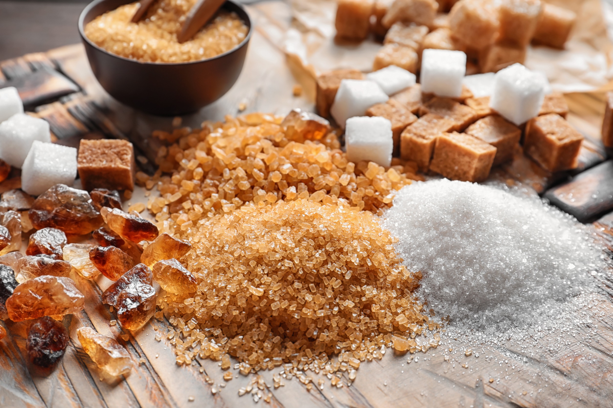 Different types of organic sugars and sweeteners from a frozen food ingredient supplier