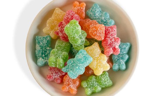 gummy bears in a bowl