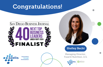 Shelley Becht, Azelis’ Managing Director Of Food And Nutrition U.S., Named As Finalist Of San Diego Business Journal’s 40 Under 40 Top Business Leaders