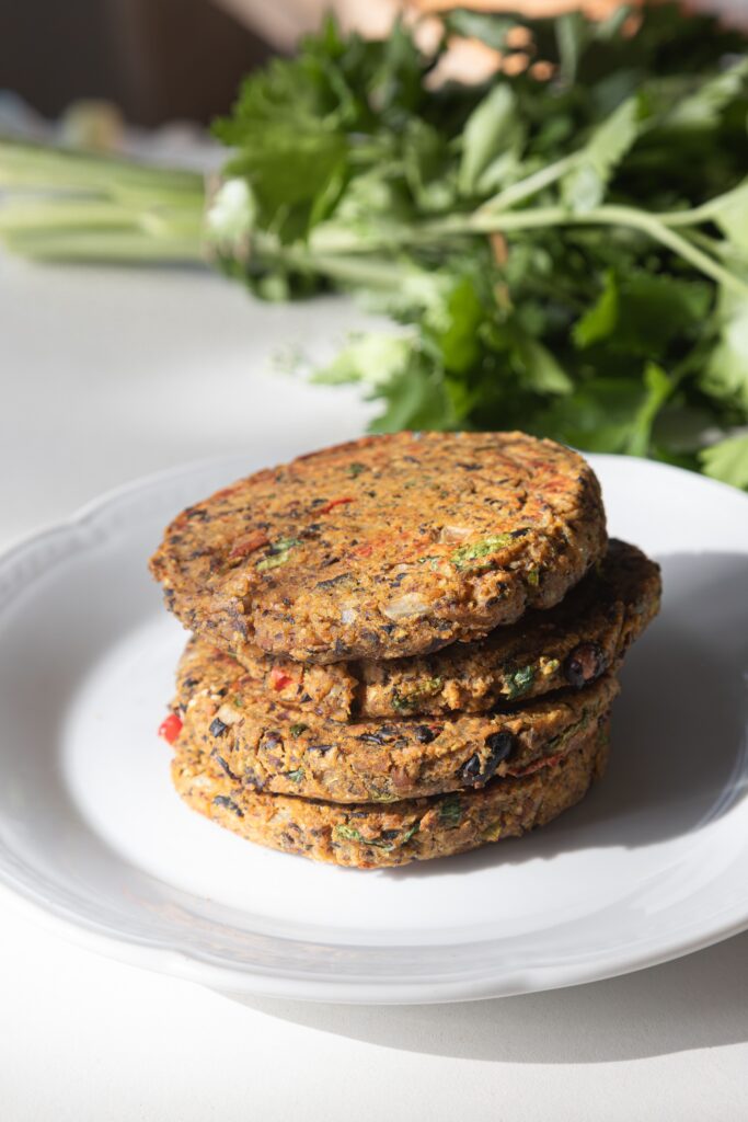 Plant-based meat patties made using Yeast extract.